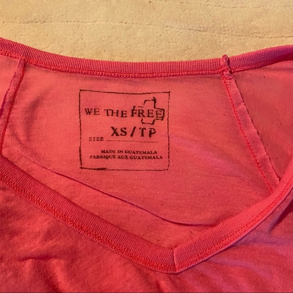 WE THE FREE Pink Short Sleeve Tee Size XS NWOT - Picture 10 of 10